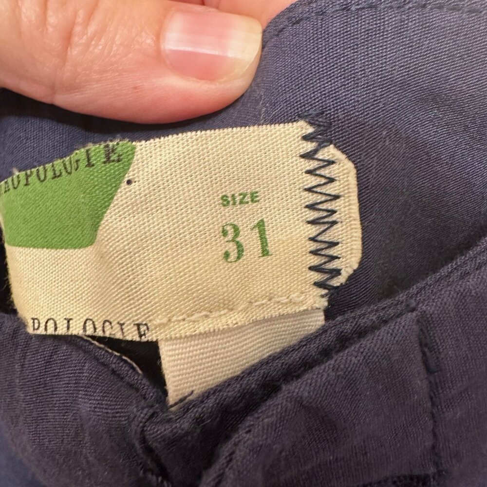 Womens Anthropologie Navy Pants Size 31 - Picture 5 of 7